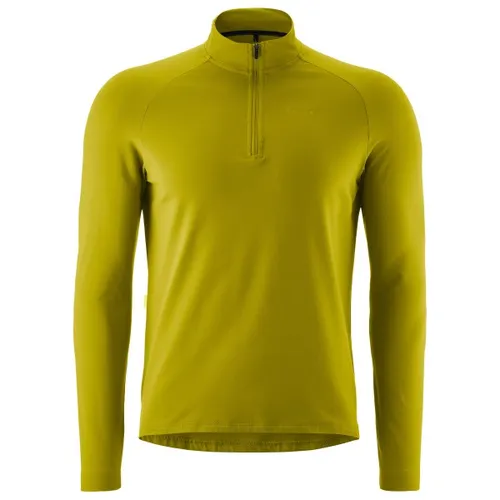 Gonso Radtrikot Essential Jersey Longsleeve M Herren - Fahrradbekleidung für Herren, langarm Midlayer Trikot in dunkelgelb, ideal für kühle Tage und Maschinenwäsche geeignet.