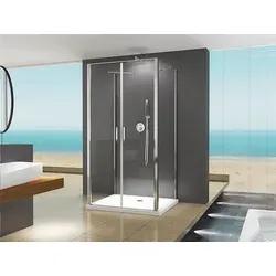 BuyLando.Shop U Duschkabine Nora 100x90x200cm - Moderne Duschkabine mit inkl. Duschwanne, aus 6mm gehärtetem Klarglas für hohe Sicherheit und elegantes Design, ideal für jedes Badezimmer.