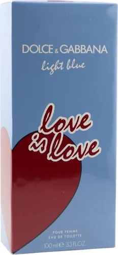Dolce & Gabbana Light Blue Love Is Love Women Edt Spray 100ml - Damenduft mit frischen Noten von Zitrone, Apfel und roten Beeren. Ideal für Sommermonate, langanhaltend und perfekt für Freizeitaktivitäten.