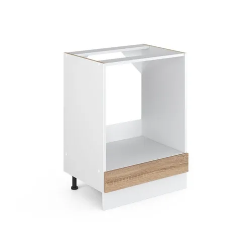 Vicco Herdumbauschrank R-Line, Sonoma/Weiß, 60 cm ohne Arbeitsplatte