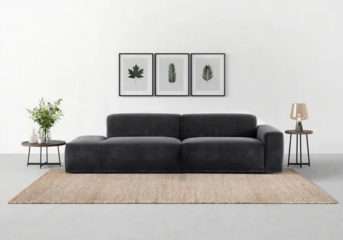 TRENDMANUFAKTUR Big-Sofa Braga, mit hochwertigem Kaltschaum, Megasofa, in Cord erhältlich, modernes Big-Sofa, Couch mit hohem Sitzkomfort, 277/72/107 cm (B/H/T)