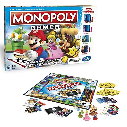 Hasbro Gaming C1815100 - Monopoly Gamer Familienspiel - Gesellschaftsspiel für 2-6 Spieler, mit spannenden Tempowürfel für schnellere Spielrunden und 8 beliebten Spielfiguren für unvergessliche Spielabende.