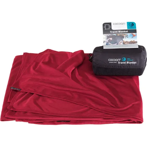 Cocoon Coolmax Blanket Monk's Red - Schlafsäcke: Ultrakompakte Reisedecke mit atmungsaktiver CoolMax-Technologie für optimalen Komfort unterwegs und zu Hause.