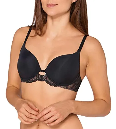 Triumph Amourette Charm WHP 01 BH Schwarz B 70 Damen - Funktionsunterwäsche mit nahtlosem Design und romantischen Spitzendetails - ideal für einen diskreten Look unter engen Kleidern und T-Shirts, optimaler Halt dank stabiler Bügel.
