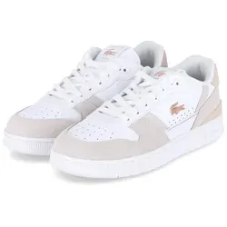 Lacoste 48SFA0043-1Y9 Schnürschuh weiß 41 EU - Sneaker aus Leder und Synthetik, ideal für lässige Outfits, mit bequemem Kaltfutter und rundem Schnitt für optimalen Tragekomfort.