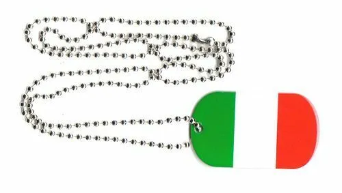 Dog Tag Italien Erkennungsmarke 30 x 50 mm Fahne Flagge