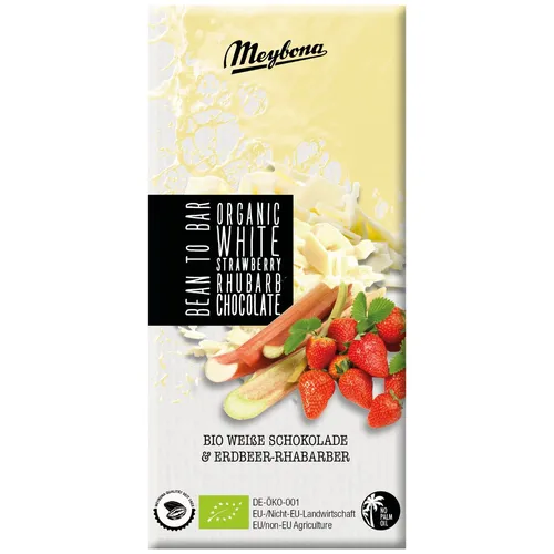 GOURVITA DE Meybona Bio Schokolade WEIß & ERDBEERE-RHABARBER, 100g 12363