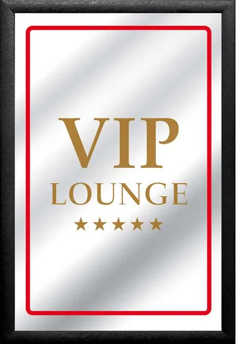 Dekospiegel KS113 Fun - Vip Lounge gold - Bedruckter Spiegel