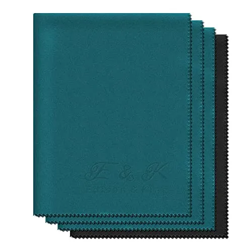 Brillenputztücher im XXL-Format - 4er-Pack Mikrofasertücher (30cm x 40cm) - Brillen-Pflegemittel: Extrem weiche, schadstofffreie Mikrofasertücher für streifenfreies Reinigen von Brillen und empfindlichen Oberflächen – wiederverwendbar und waschbar bei 30°C.