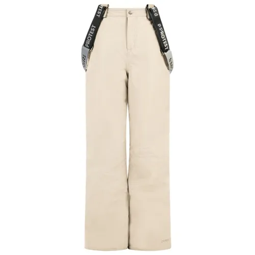 Protest - Kid's PRTWhisper Snowpants - Skihose Gr 116 beige - Beige Skihose mit Hosenträgern für aktive Tage im Schnee. Wasserdicht und winddicht, ideal für Ski und Snowboard. Hochwertige Materialien sorgen für Komfort und Bewegungsfreiheit. Entdecke weitere Produkte von Protest!