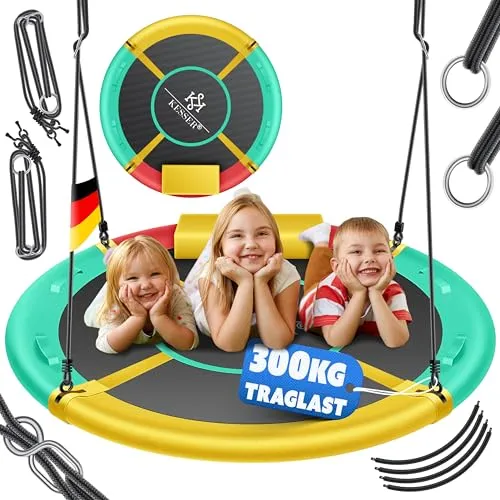 Produktbild KESSER® Nestschaukel Rundschaukel Ø 120cm – Hängeschaukel bis 300kg belastbar