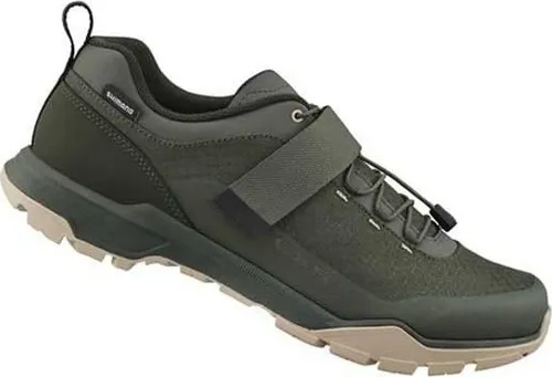 Shimano EX500 olive (E07) 41 - Mountainbikeschuhe für Herren mit atmungsaktivem Netzgewebe und extrem griffiger ULTREAD EX-Gummisohle für optimalen Halt auf jedem Terrain.