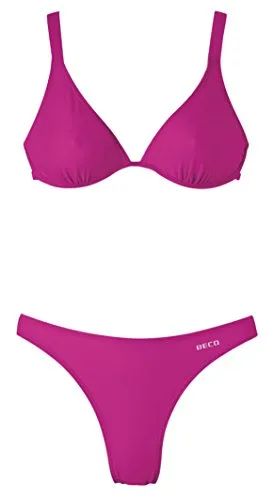 BECO Damen Bügel Bikini B-Cup, pink, 44 - Bademode im Sweetheart Wire Bra Style, komplett gefüttert und blickdicht, mit verstellbaren Trägern für perfekten Halt und einen tollen Look am Strand.