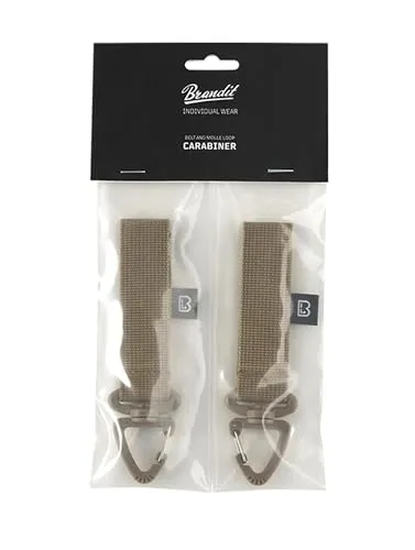 Brandit Belt and Molle Loop Carabiner 2 Pack Camel Gr. OS