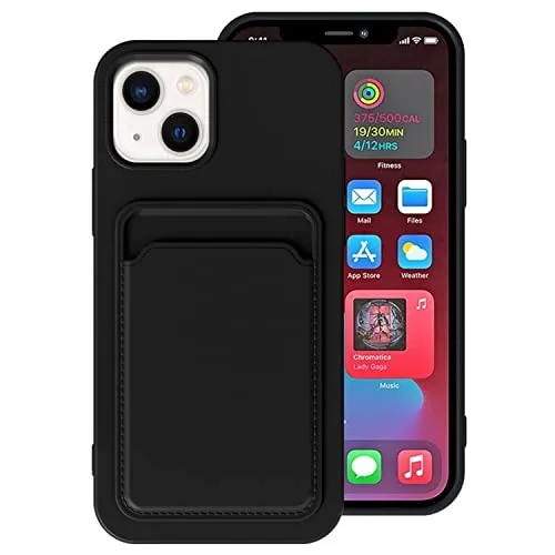 König Design Handyhülle kompatibel mit Apple iPhone 14 Plus Schutzhülle Case Cover Kartenfach Schwarz