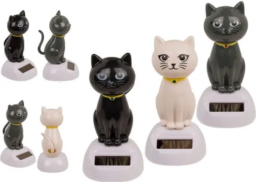 Solar Katze Wackelfigur Solarfigur, Wackelkopffigur, Bewegliche Figur Kitten