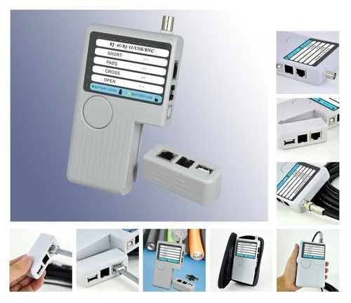 BNC RJ11 RJ45 USB Kabel Tester / Durchgang / Gerade-Kreuz / Kurzschlüsse