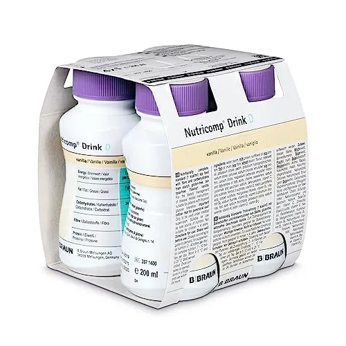 Nutricomp Drink D Vanille - 4800 ml - Arzneimittel zur Unterstützung der Ernährung, mit leckerem Vanillegeschmack und hoher Energiedichte für eine gezielte Nährstoffversorgung.