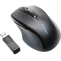 Kensington Kabellose ergonomische Full-Size-Maus Pro Fit - Komfortable Wireless Computermaus mit 2.4GHz, ideal für Büro und Gaming, Plug and Play, schwarz