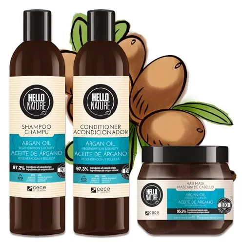 P-Beauty Naturkosmetik Arganöl Haarpflege Set – Shampoo, Conditioner & Haarmaske - Das 3-teilige Arganöl Pflegeset bietet eine umfassende Haarpflegeroutine für intensive Pflege und Regeneration. Vegan, silikonfrei und mit hochwertigen Inhaltsstoffen für sichtbar glänzendes und geschmeidiges Haar.