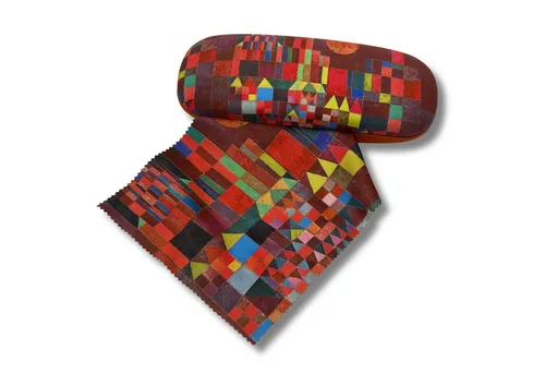 Fridolin Brillenetui Brillenetui Hardcase mit Stoffbezug und Reinigungstuch aus Mikrofaser