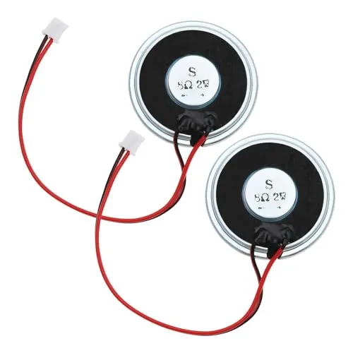 YINETTECH 2 Stück Magnetlautsprecher 2 W 8 Ohm Runder Lautsprecher mit JST-PH2.0-Anschluss 40 MM Durchmesser Mikro-Innenlautsprecher mit Kabel