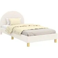 vidaXL Kinderbettgestell Creme 80 x 200 cm mit Kopfteil von vidaXL