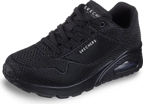 Skechers Damen Street UNO Shiny Scale Sneaker 177861 BBK Schwarz Größe 37 EU - Sneaker für Damen mit glamourösem Design und Air-Cooled Memory Foam für hohen Tragekomfort – ideal für Alltag und Freizeit.