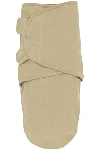 Meyco Baby Pucksack - 0-3 Monate - Pucktuch Swaddle für Neugeborene - 100 % weiche Baumwolle - Oeko Tex zertifiziert - weicher Schlafkomfort - atmungsaktiv & feuchtigkeitsabsorbierend - Uni - Sand