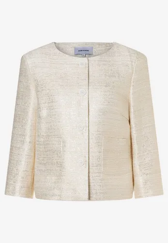 MORE&MORE Wolljacke im modernen Boxy-Shape - Stylische Boucléjacke von MORE & MORE, ideal für besondere Anlässe und Everyday-Outfits. Das strukturierte Material mit schimmerndem Glanzeffekt verleiht jedem Look eine edle Note.