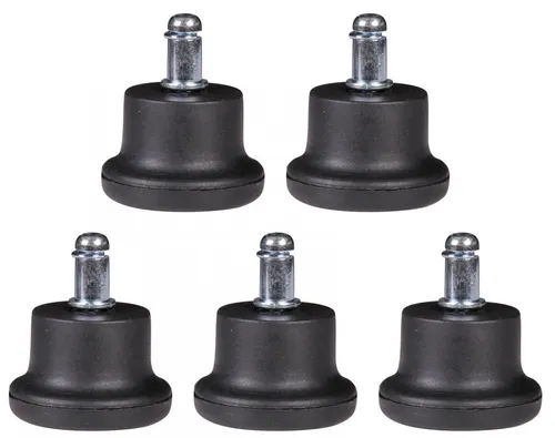 Amstyle Möbelrolle 5x Gleiter Fußgleiter Bürostuhl Möbelgleiter Bodengleiter Schwarz, (5er Set Design Kunststoff Bodengleiter Schwarz, Set besteht aus 5 Rollen), Fußgleiter f. Bürostuhl Rund 11 mm Pin Durchmesser