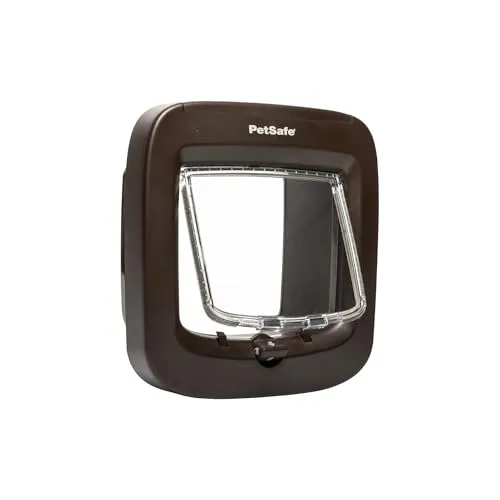 PetSafe Mikrochip-aktivierte Katzenklappe - Klassische Katzenklappen mit exklusivem Zugang für Ihre Katze, einfache Installation und 4-Wege-Verriegelung für mehr Sicherheit und Komfort.