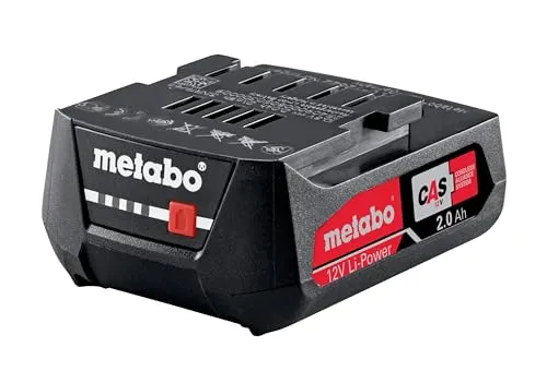 Metabo Original LiPOWER Akkupack 12 V - 2,0 Ah - Elektrowerkzeug-Akkus mit 2 Ah Lithium-Ionen-Technologie für hohe Leistung und lange Lebensdauer, ideal für Metabo Werkzeuge.