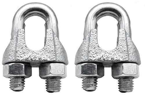 Design61 2x Drahtseilklemmen 13mm (1/2 inch) Galvanisch verzinkt ehemals DIN 741