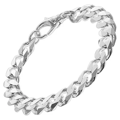 trendor Herren-Armband Silber 925 Panzer 10,8 mm in silber von trendor