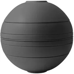 Villeroy & Boch Geschirr-Set La Boule - Modernes Geschirr-Set für 2 Personen, aus hochwertigem, matt schwarzem Porzellan, spülmaschinenfest und ideal für stilvolle Tischdekoration.