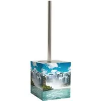 Sanilo WC Bürste Wasserfall, Elegantes Design - WC-Bürsten & Halter, modernes Design mit hochwertigem Edelstahlgriff und auswechselbarem Bürstenkopf, sofort einsatzbereit ohne Bohren.