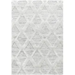 Ayyildiz Webteppich Pisa 4703 grau, Grau, Textil, Boho, rechteckig, 60x110 cm, Oeko-Tex® Standard 100, für Fußbodenheizung geeignet, schmutzabweisend, Hausstauballergiker lichtunempfindlich, antistatisch, pflegeleicht, strapazierfähig, leicht zusammenrollbar, Teppiche & Böden, Teppiche, Moderne Teppiche