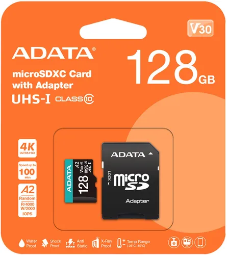 ADATA MicroSDXC 128GB Premier Pro + SD Adapter