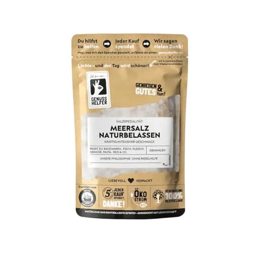 Bremer Gewürzhandel Meersalz naturbelassen, gemahlen, Salz zum Kochen, 3 x 250g