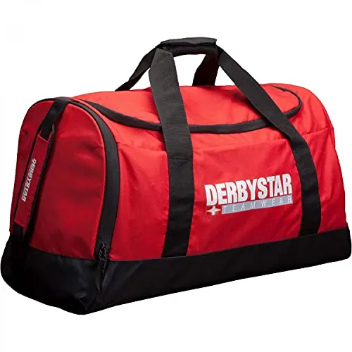 Derbystar Sporttasche Hyper - Rot, 64 x 32 x 34 cm - Sporttasche mit zwei Tragegriffen und verstellbarem gepolstertem Tragegurt, ideal für Sportler. Zusätzliche Netztasche und Schlüsselfach sorgen für praktische Aufbewahrung.