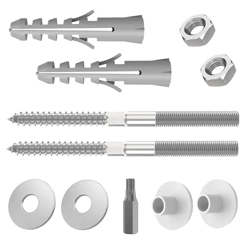 VARIOSAN Waschtischbefestigung 14092, M10 x 140 mm, komplettes Profi-Montageset für Waschtisch, WC, Bidet, Urinal