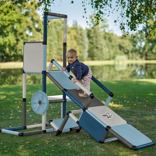 Quadro Evolution Home Spielturm mit Babyrutsche – Modularer Kletterspaß für drinnen und draußen - Klettergerüst ab 6 Monaten, vielseitig und modular. Ideal für kreative Spielideen und motorische Förderung – perfekt für Kinderzimmer und Garten.