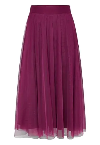 zero Damen Tüllrock mit elastischem Bund 34, Magenta Purple von Zero