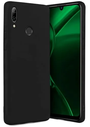 ONEFLOW SlimShield Pro für Huawei P smart 2019 Hülle Ultra dünn erhöhter Rand, TPU Backcover minimalistisch Handyhülle flexibel, Schutzhülle mit Kamera- und Displayschutz, Schwarz