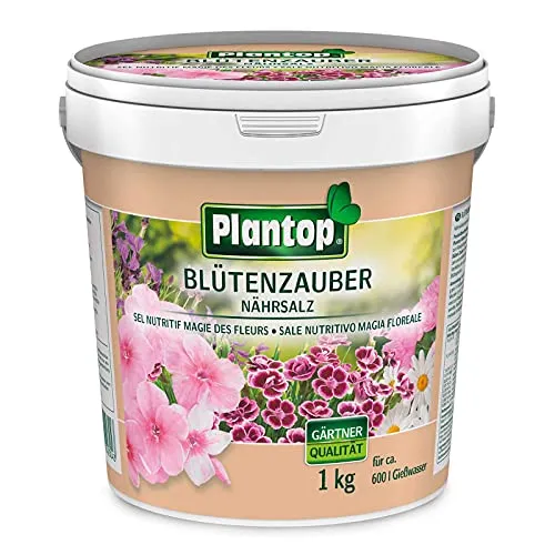 Plantop BlütenZauber Nährsalzkonzentrat zur Flüssigdüngung, NPK 15+11+15(+2), 1kg für ca. 600 Liter Düngerlösung