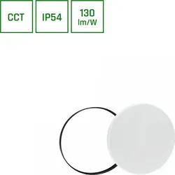 Spectrum LED NYMPHEA RINGS schwarz & weiß 24W Deckenleuchte 3150lm 115° IP54 3000-6000K CCT rund