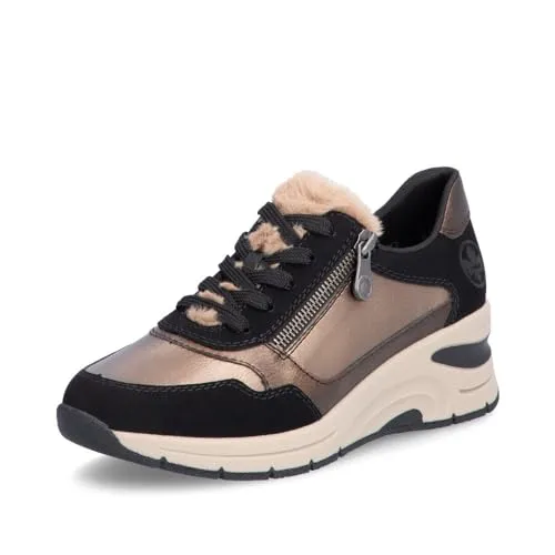 Rieker Damen Low-Top Sneaker N9301 - Damen-Sneaker mit Keilabsatz, ideal für normalen bis breiteren Fuß, bietet Komfort und Stil für jeden Anlass.