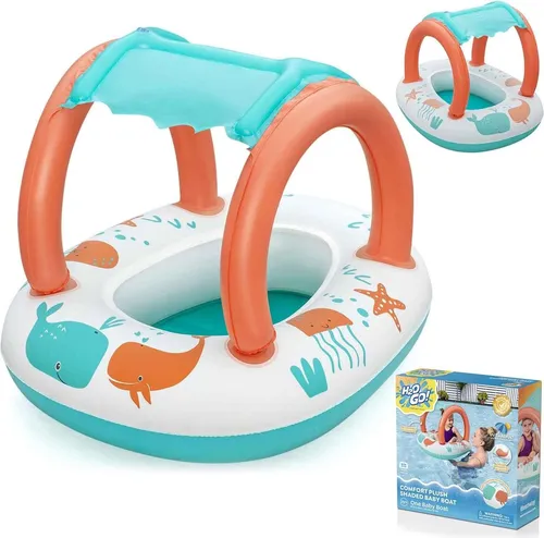 Aufblasbarer Ponton für Kinder mit Dach zum Schwimmen Bestway