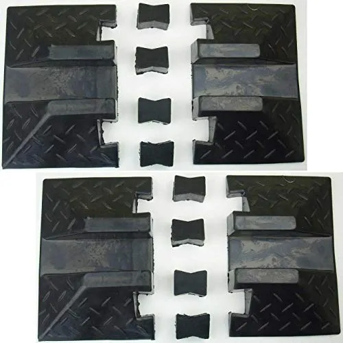 Kanal Kabelbrücke PRO / 30° Bogen/Endstücke/Schlauchbrücke Kabelkanal Kabelmatte für PKW & LKW (4 Endstücke) 1